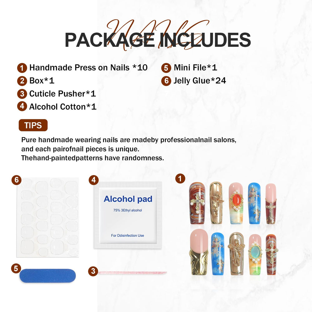 Homsera 10-nails package with tabs and file for easy home manicure