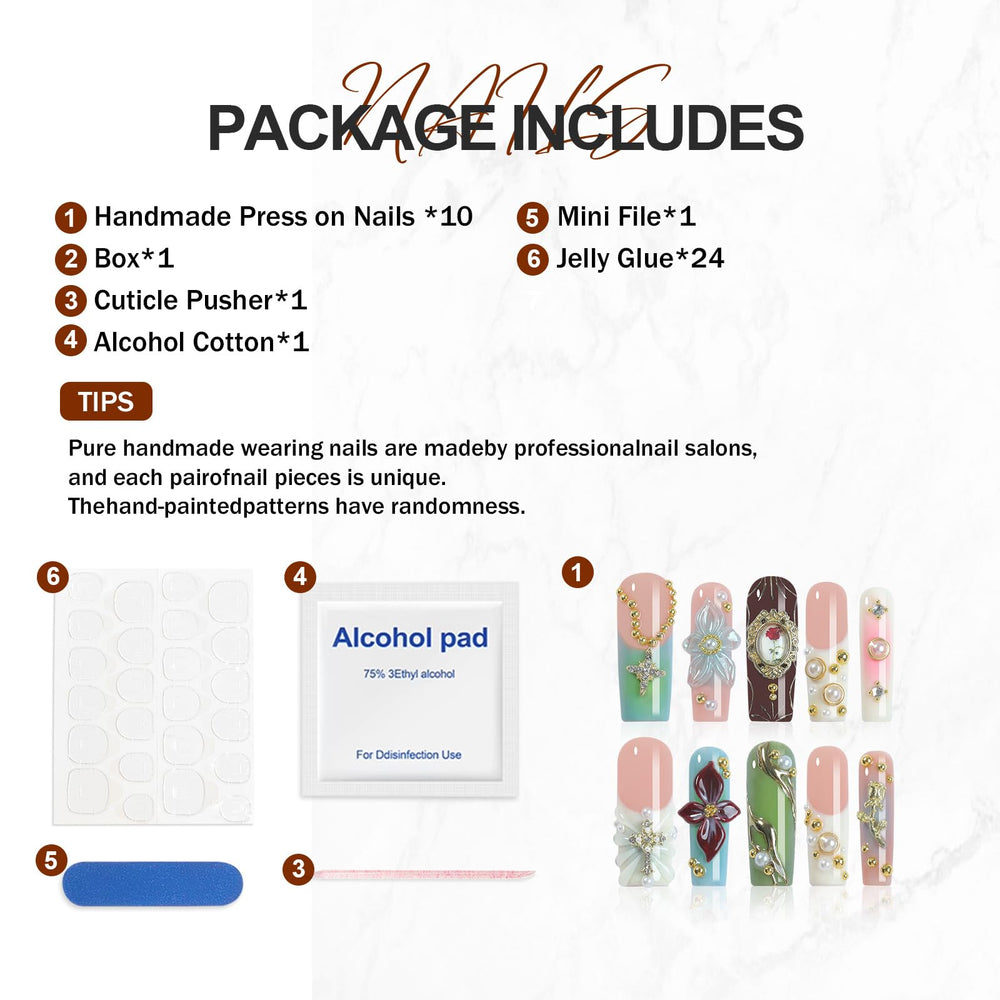 Homsera hand-painted nail designs showcasing boutique artistry.
