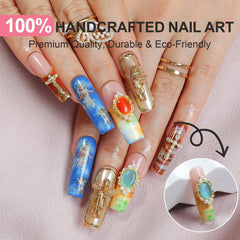 Homsera press-on nails Cloud detail for dreamy, ready-to-wear style