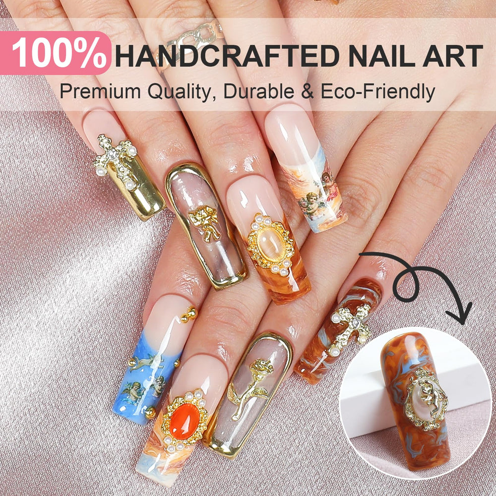 Homsera press-on nails in easy-apply style for quick manicures.