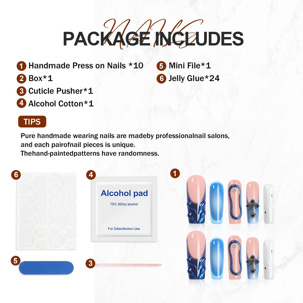 Homsera reusable press-on nails in a compact kit for easy storage.
