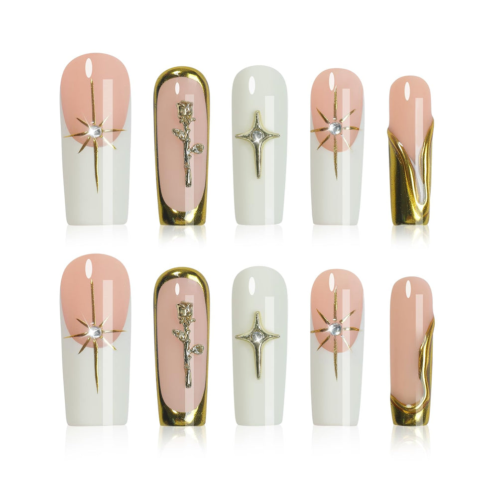 Homsera XL white press-on nails for a durable at-home manicure.
