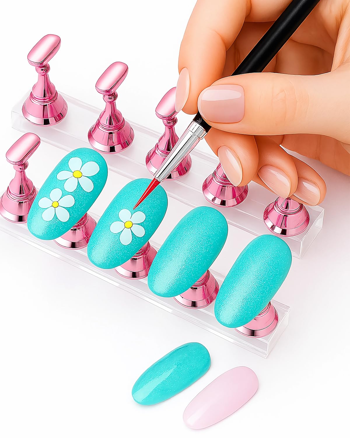 HomTop display-ready nail stand for showroom or studio use