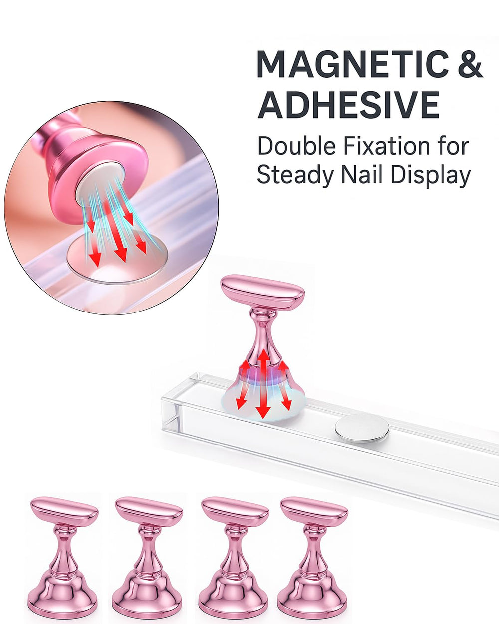 HomTop magnetic nail holder keeps tips secure for easy placement