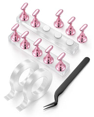 HomTop nail stand set base provides stable DIY manicures on a clean surface
