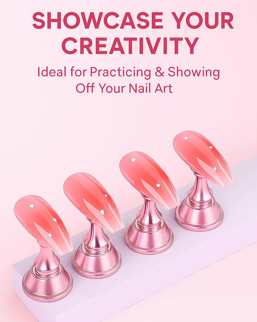 HomTop press-on nail practice stand enables quick trials