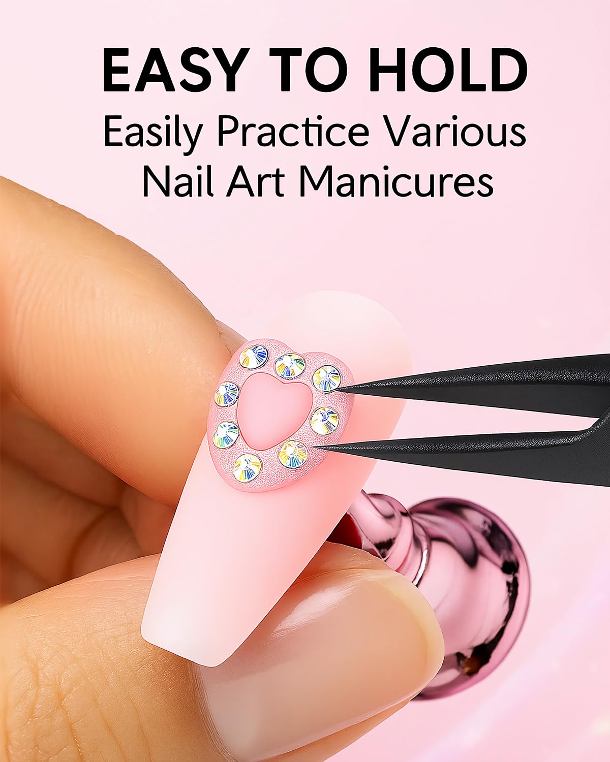 HomTop double-sided tape secures false nails firmly during painting