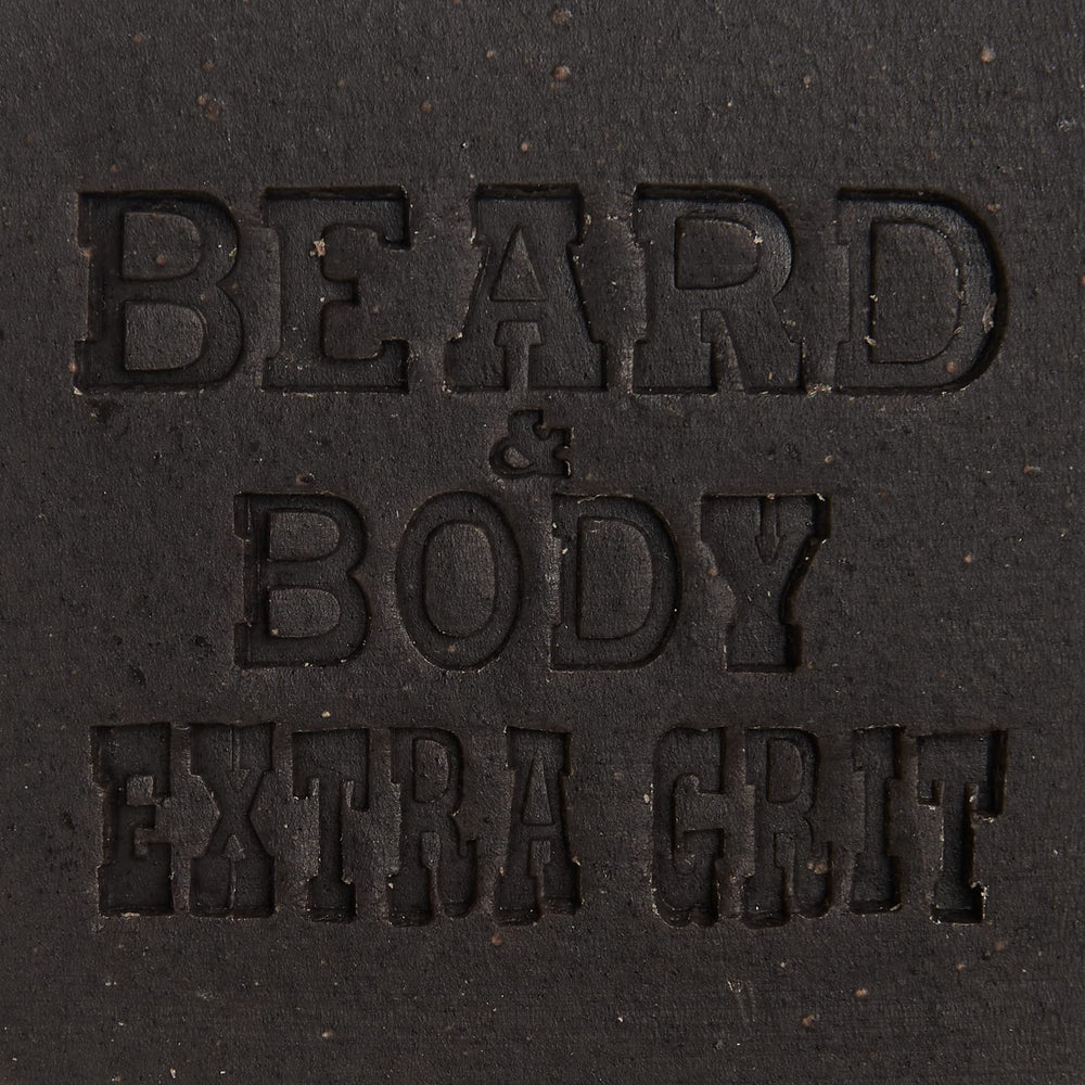 Honest Amish beard soap Extra Grit in rich lather for cleansing