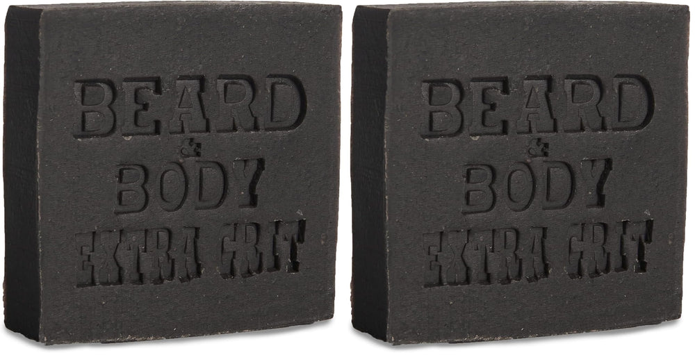 Honest Amish Beard and Body Soap Extra Grit two-pack ready for exfoliation