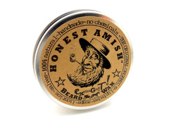 Honest Amish Extra Grit Beard Wax application demonstrates shaping and hold.
