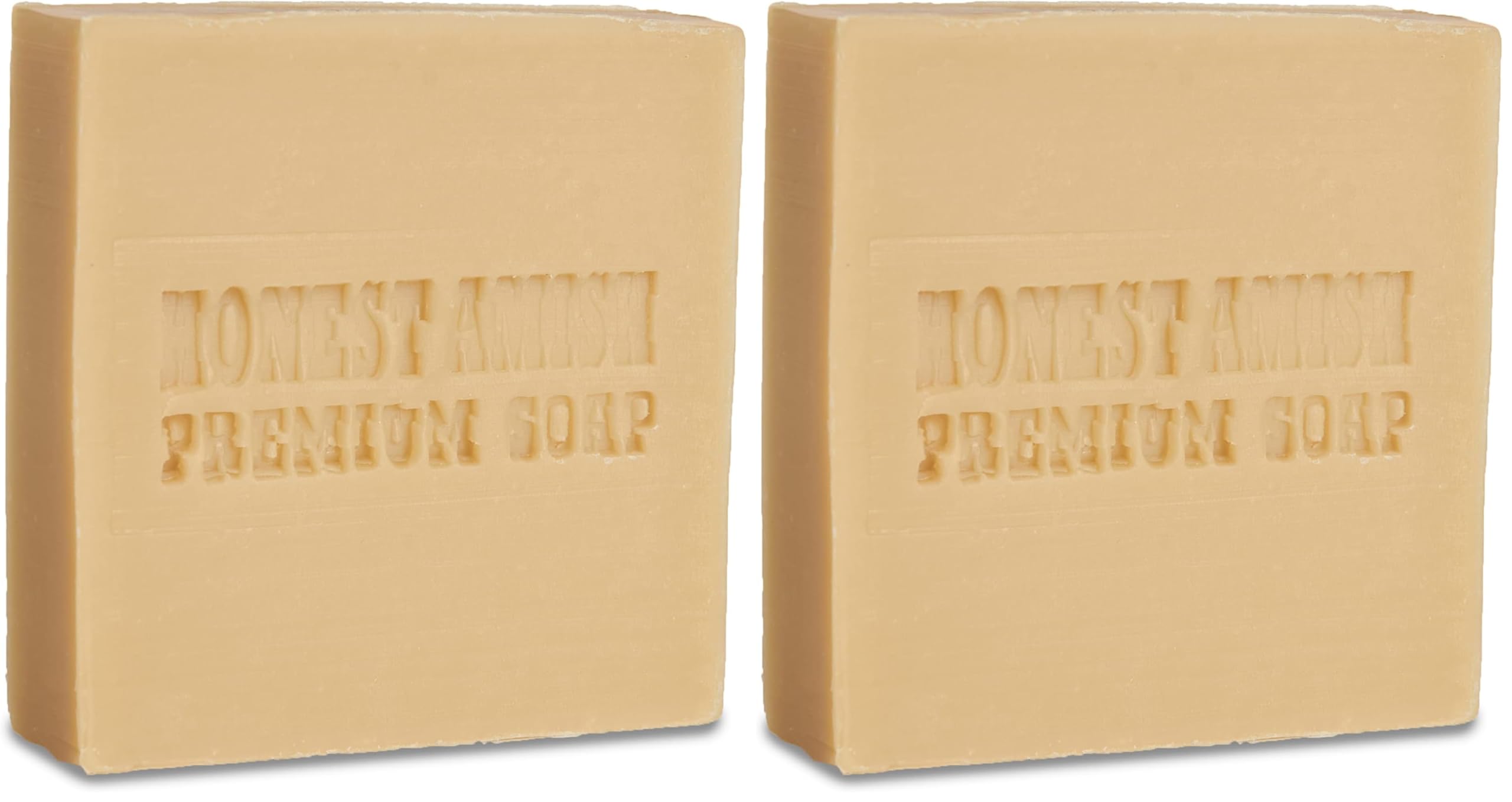 Honest Amish Lavender and Clove Soap Bar front view showing two bars for daily cleansing