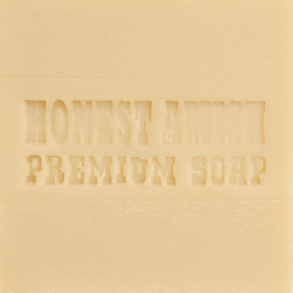 Honest Amish Lavender and Clove Soap Bar ingredients closeup highlighting natural base
