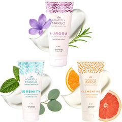 Honestly Margo lavender lotion bottle for calming hand and body care.
