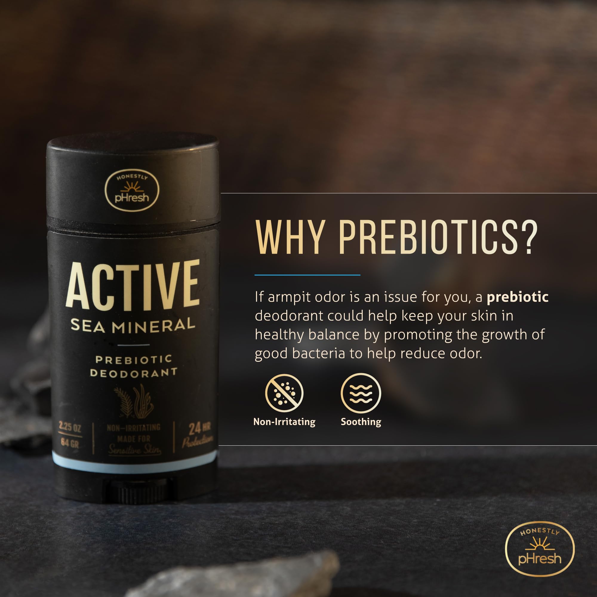Honestly pHresh active sea mineral scent offers a refreshing, lightweight aroma.