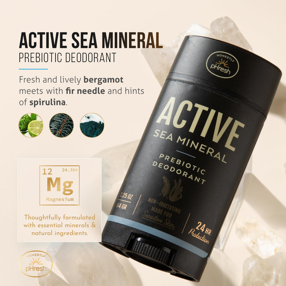 Honestly pHresh mineral and prebiotic boost supports skin balance during daily activity.