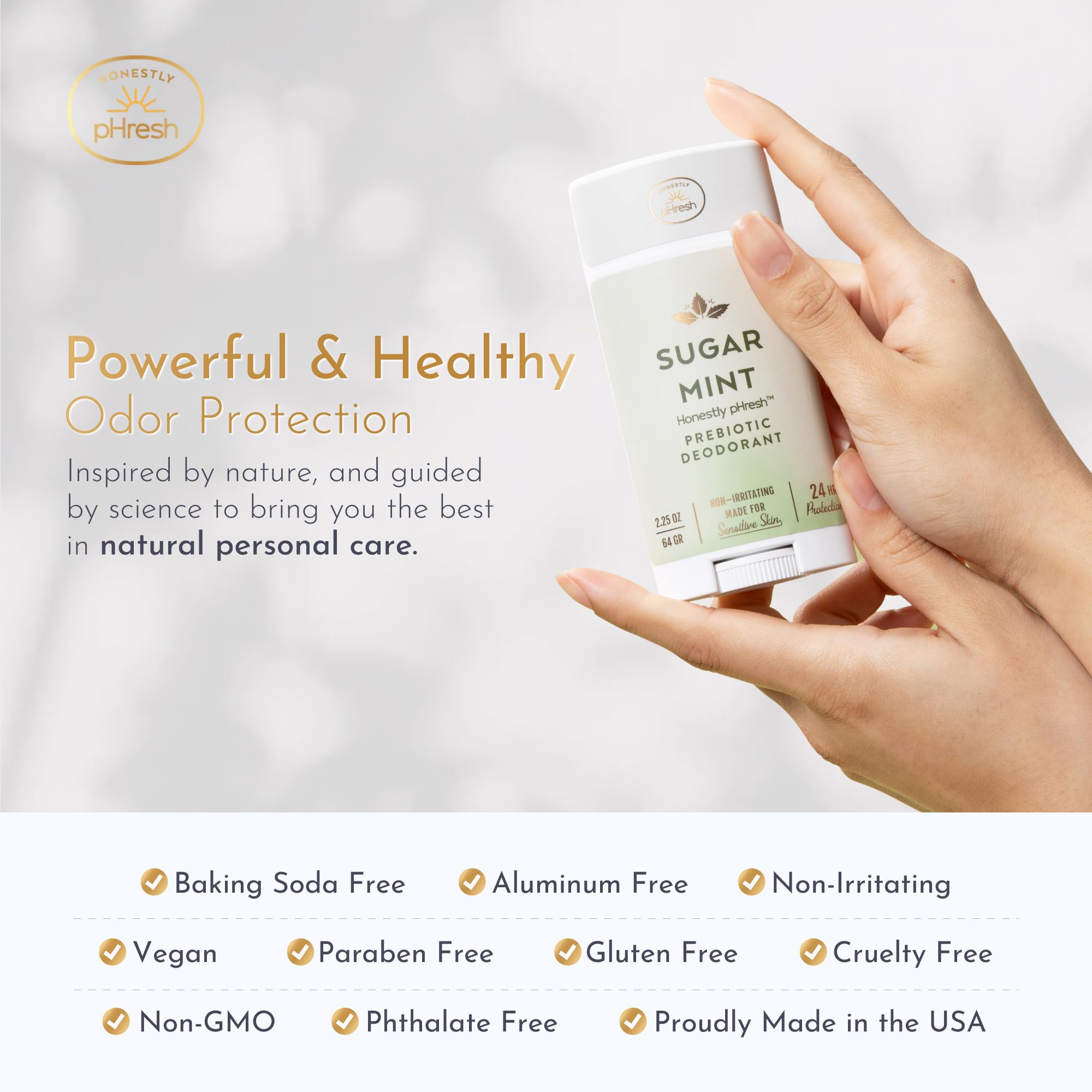 Honestly pHresh skin balance visual suggesting gentle care for sensitive skin