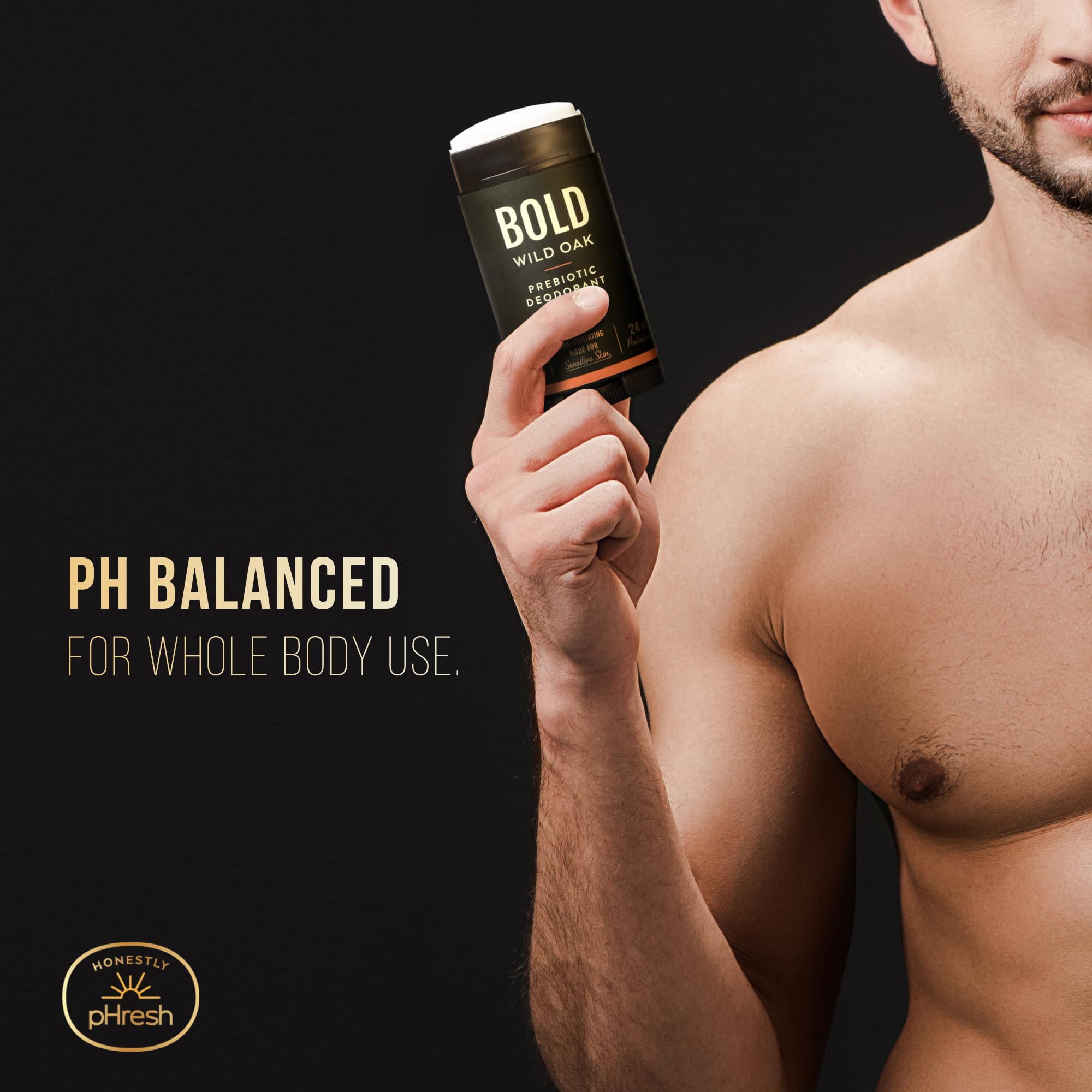 Honestly pHresh Wild Oak scent profile showing natural, balanced fragrance