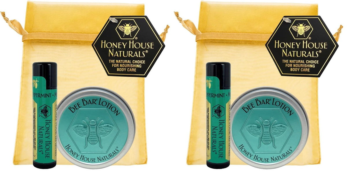 Honey House Naturals Bee Bar is applied to hands for lasting moisture.