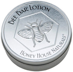 Honey House Naturals Bee Bar lid with embossed label, convenient moisture on the go.