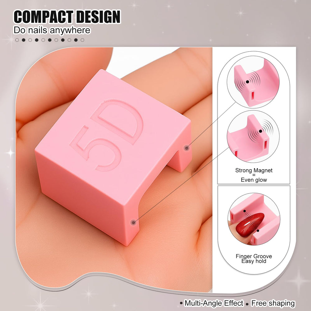 Honey Joy lightweight magnet holder fits salon kits and DIY sets.