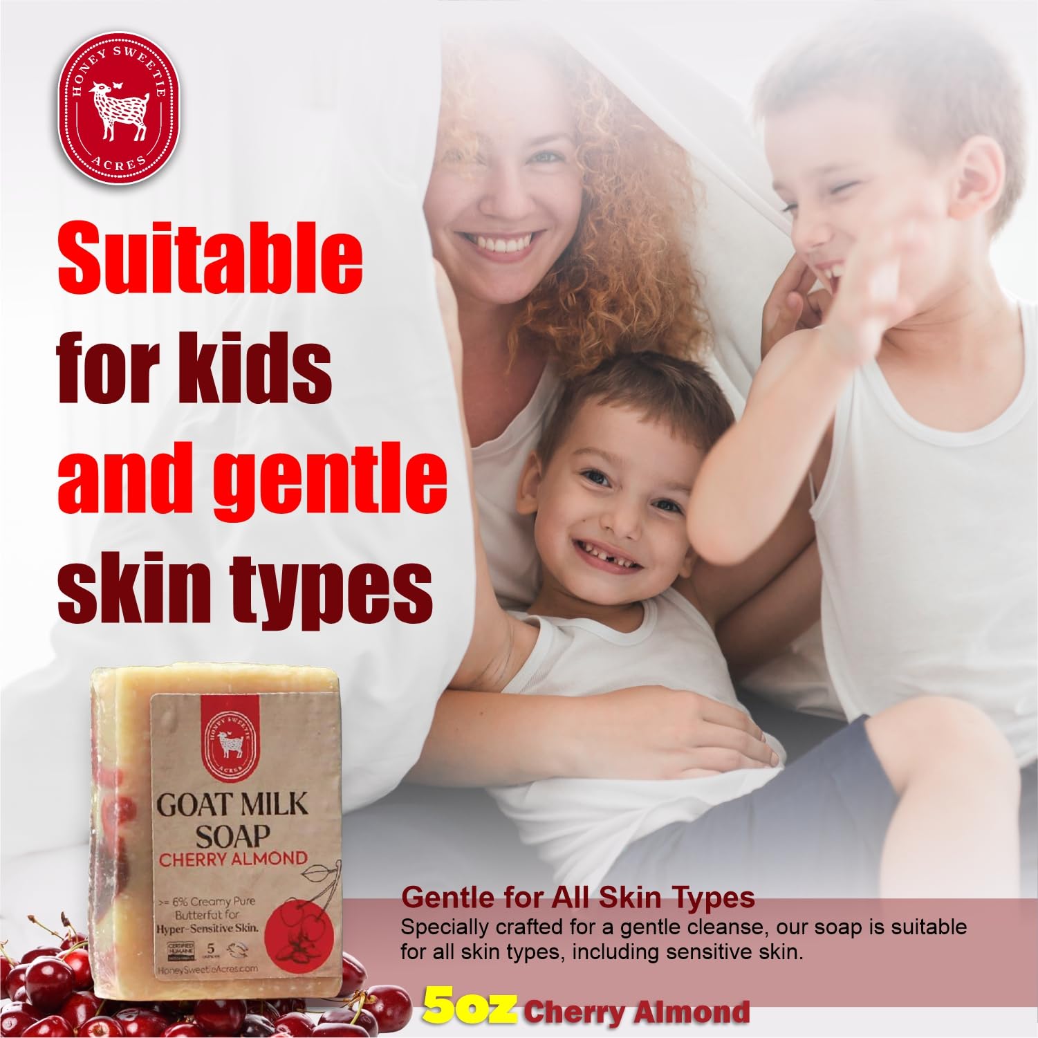 Packaging shows Honey Sweetie Acres quality and eco-conscious ingredients