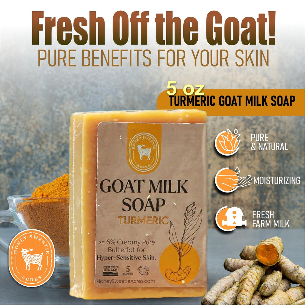 Honey Sweetie Acres goat milk soap ingredients closeup highlighting farm-fresh milk and nourishing oils.