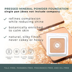 Open view of Honeybee Gardens refill compact showing secure pan fit.