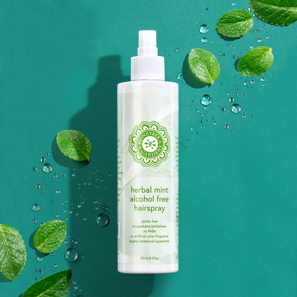Mint aroma implied by Honeybee Gardens product close-up for a refreshing routine.