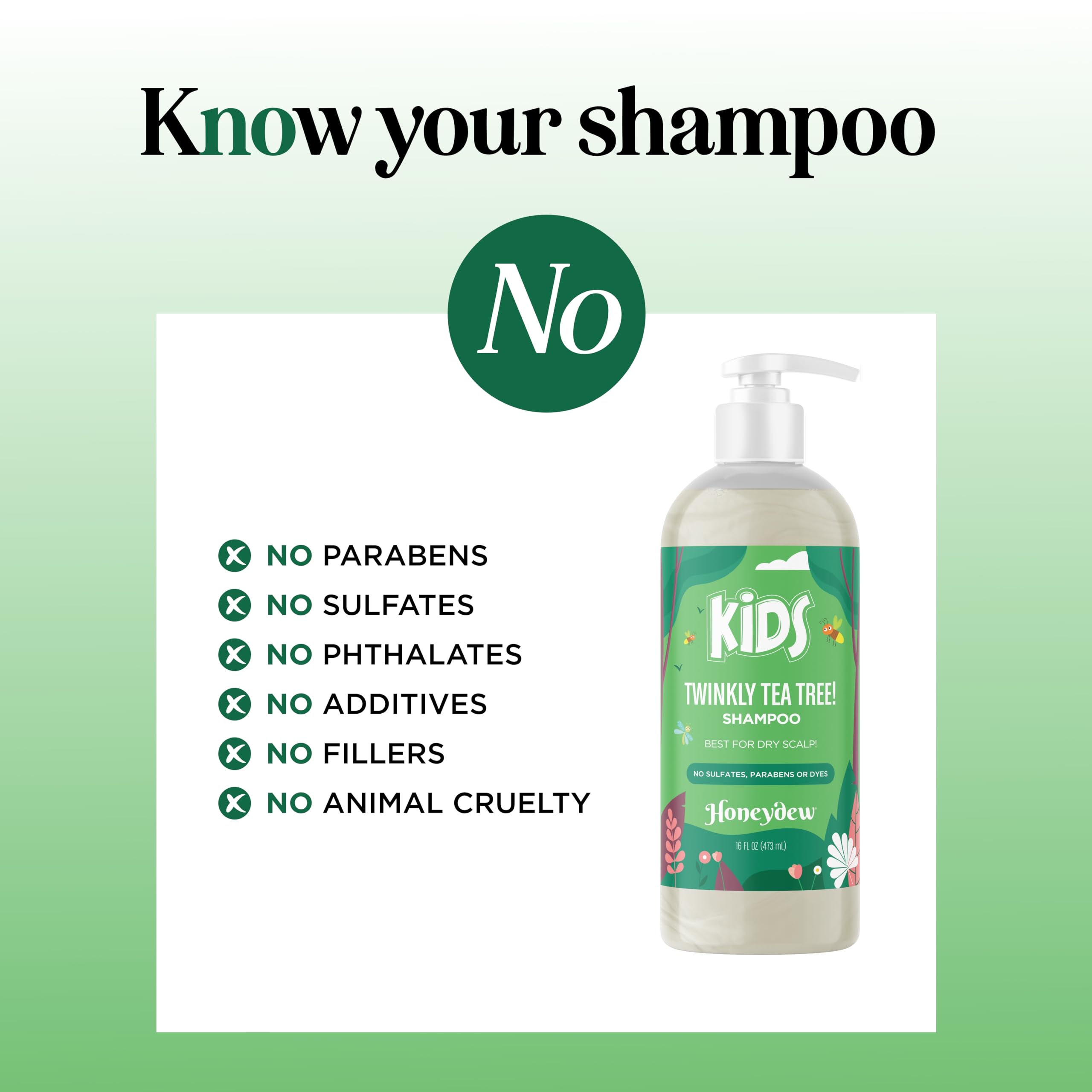 HONEYDEW clarifying build-up action on kids' hair in a wash.