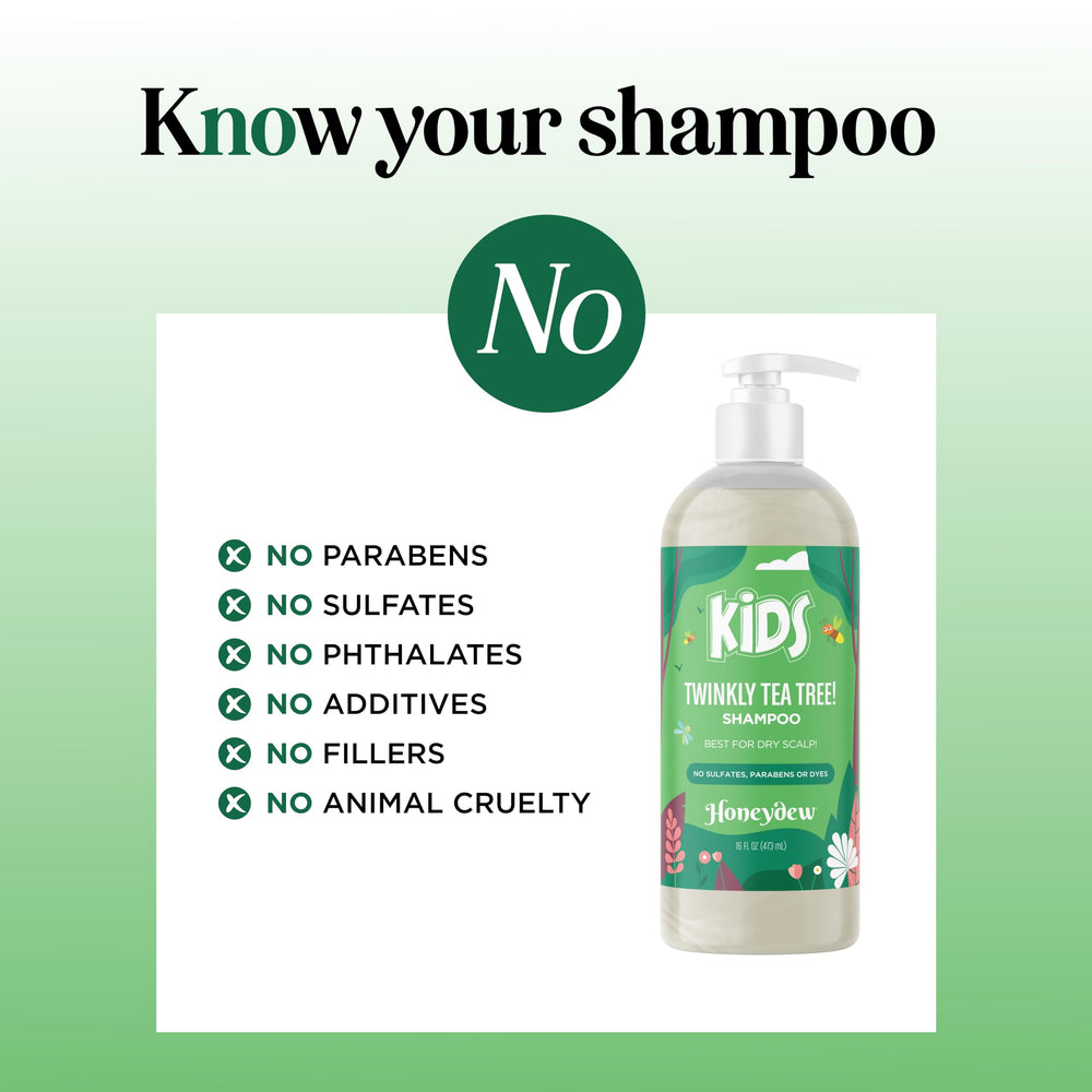 HONEYDEW clarifying build-up action on kids' hair in a wash.