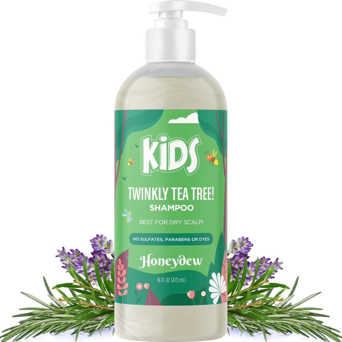 HONEYDEW cleansing kids shampoo bottle for dry scalp with gentle hydration.