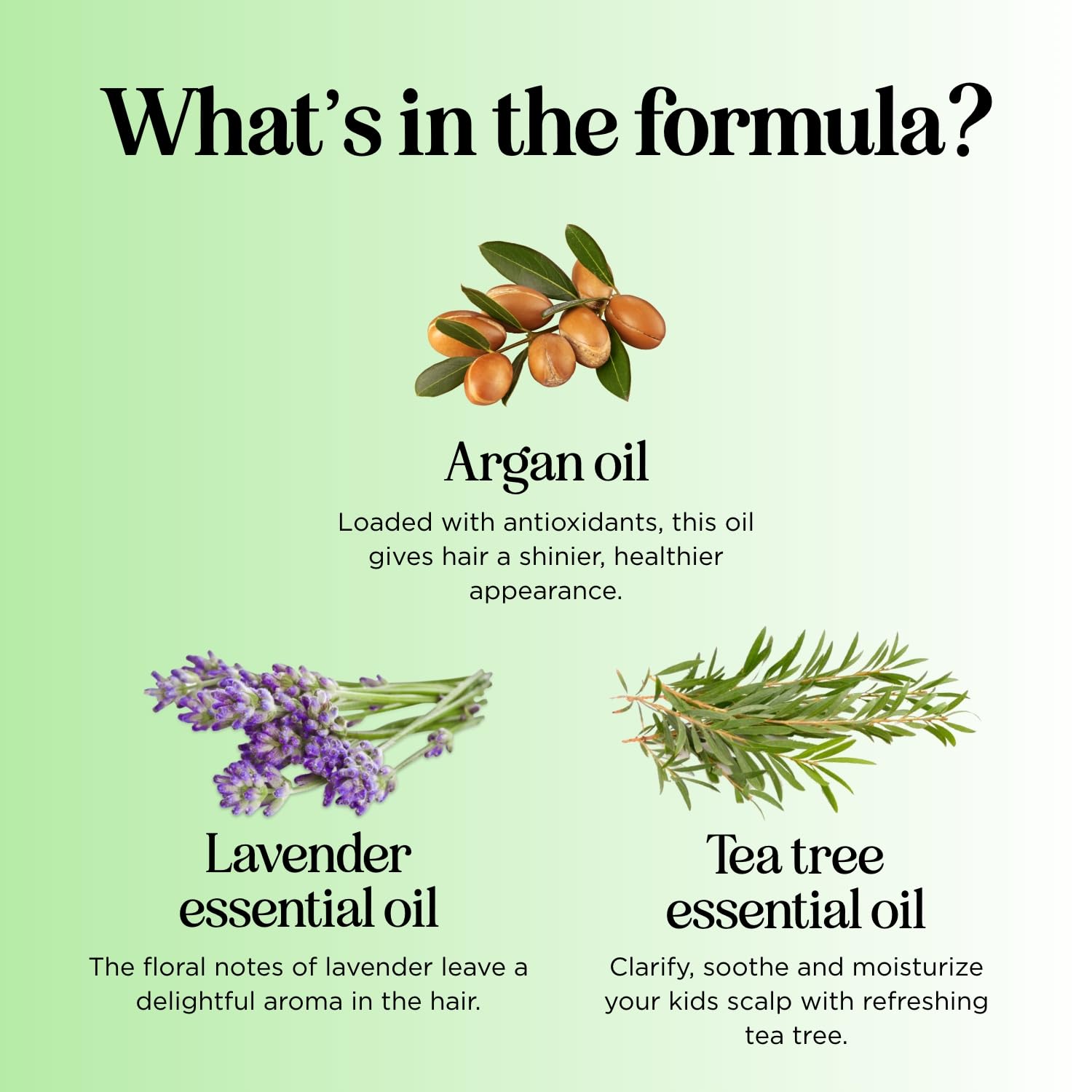 Product shot highlighting essential oils in the cleansing blend