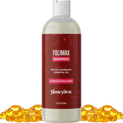 HONEYDEW Folimax Biotin Shampoo bottle – volumizing action for fine hair.