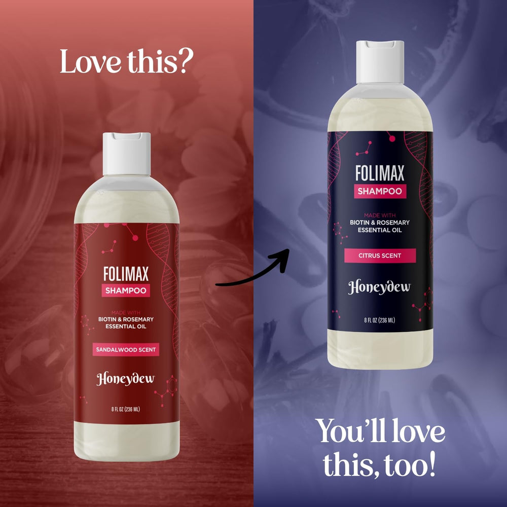 HONEYDEW Folimax Biotin Shampoo ingredients-tea-tree-oil – natural cleansing on scalp.