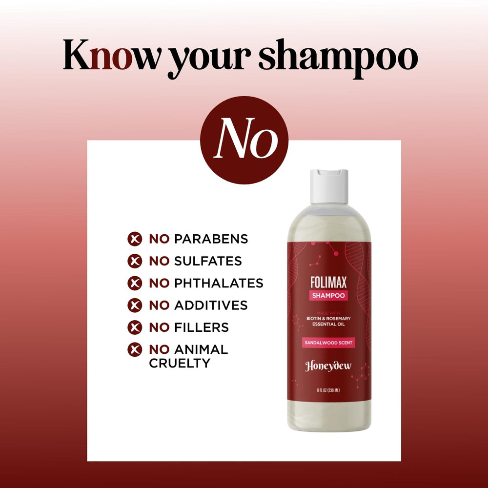 HONEYDEW Folimax Biotin Shampoo lather – easy distribution during wash.
