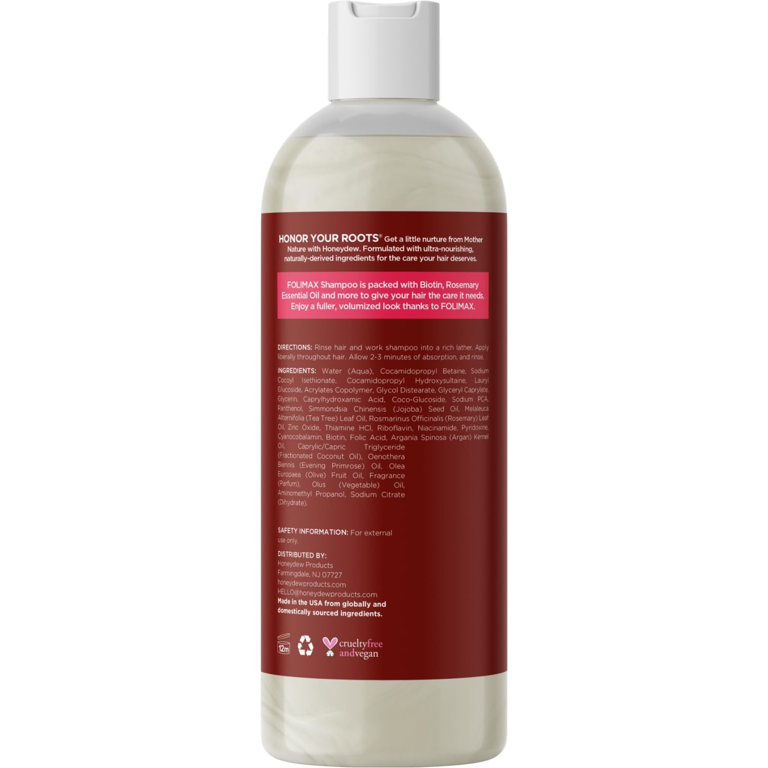 HONEYDEW Folimax Biotin Shampoo rosemary-oil-drop – aromatic care.