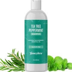 HONEYDEW Invigorating Tea Tree Mint Shampoo bottle for refreshing cleansing of oily hair.