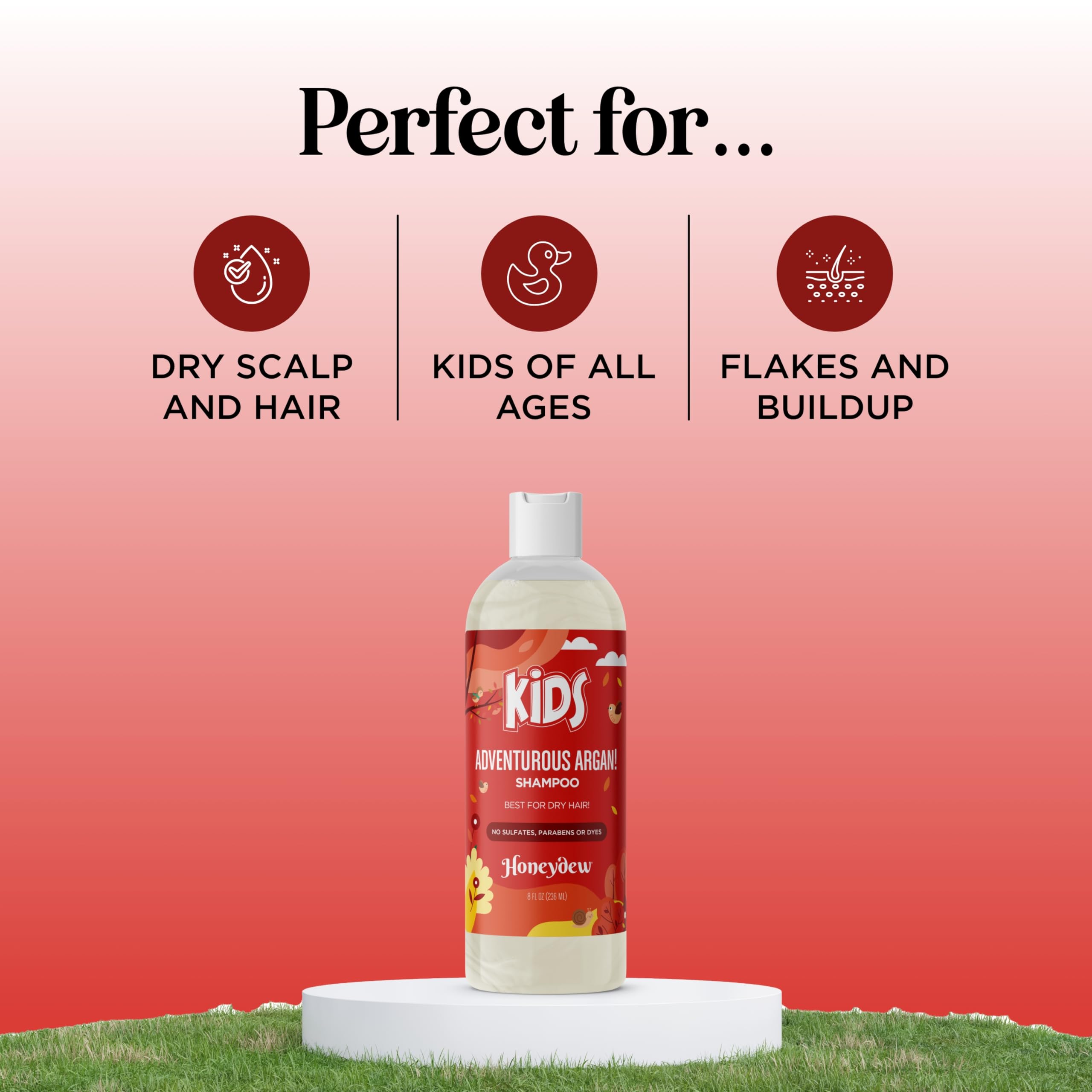 Honeydew Kids Shampoo clarifying action reduces build-up from hair products