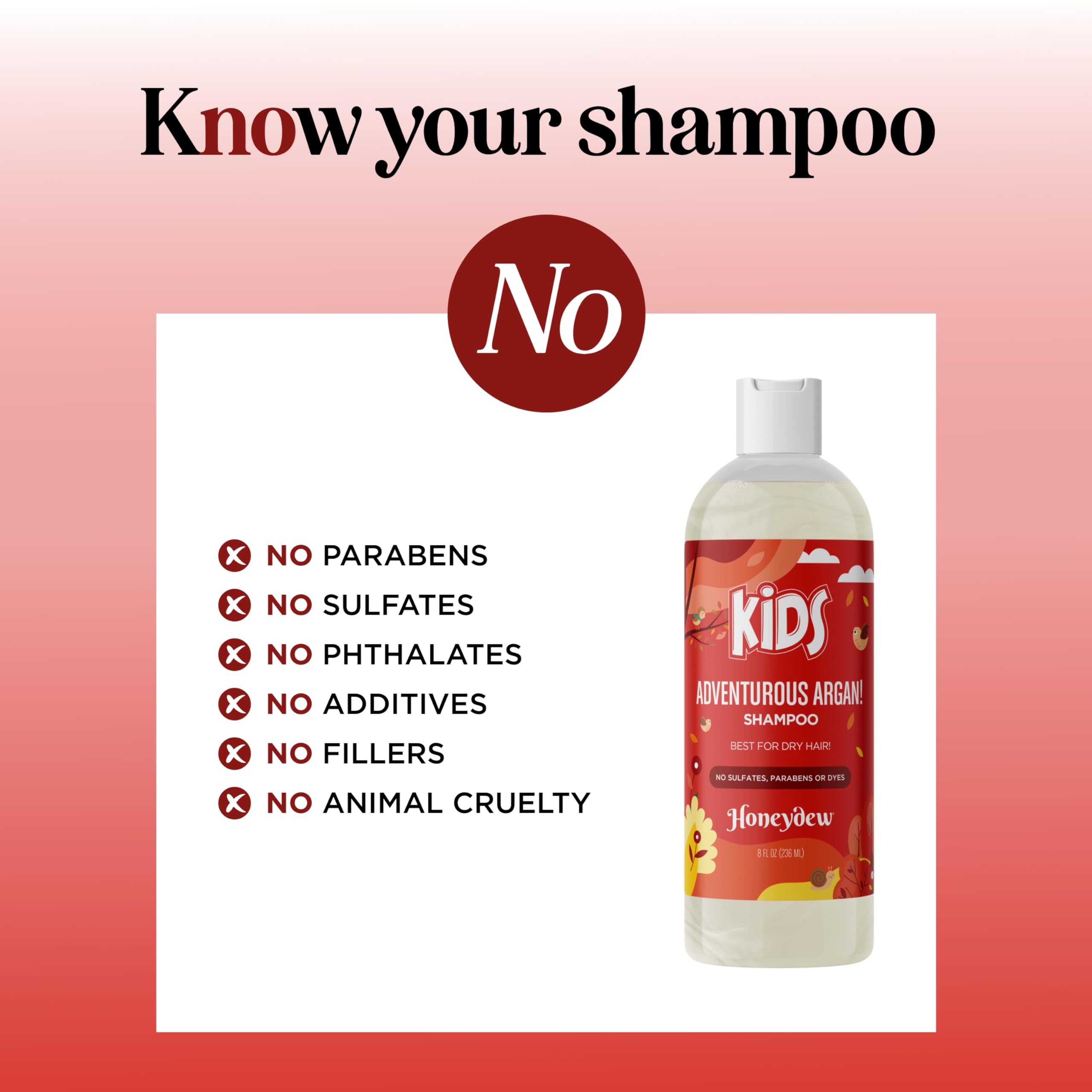Honeydew Kids Shampoo creamy foamy lather nourishes hair while cleansing