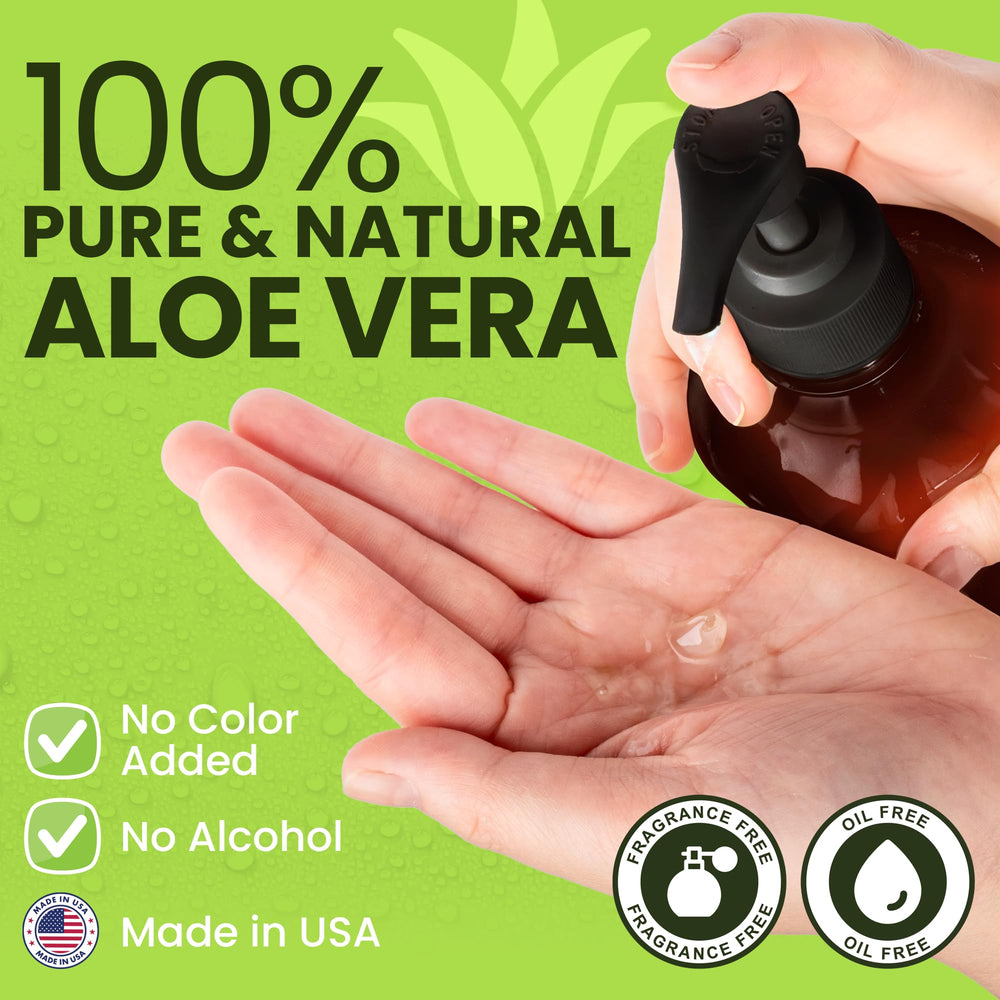 Honeyskin aloe vera gel jar, proudly made in the USA.