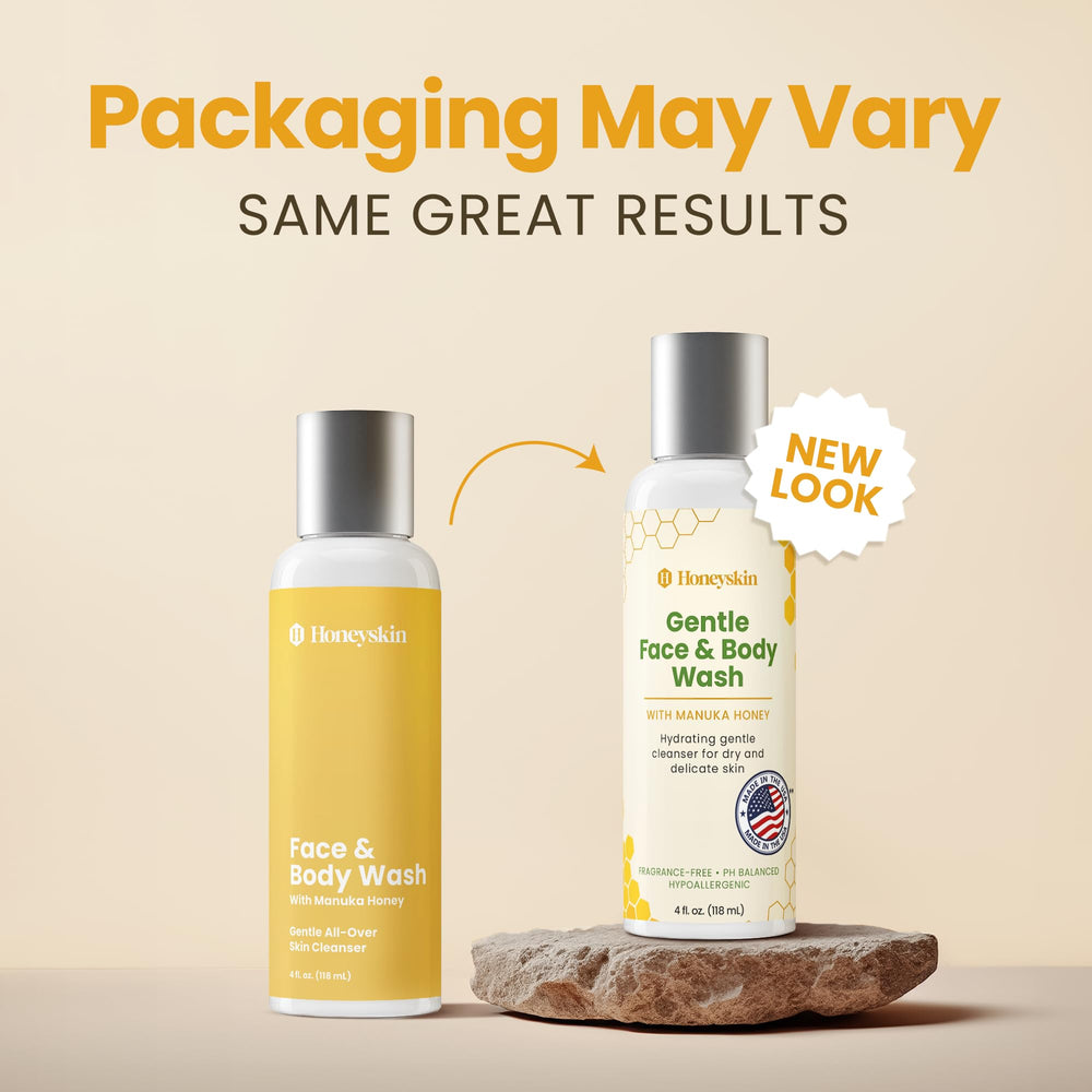 Honeyskin Face and Body Wash lather close-up demonstrates gentle cleansing for dry skin.