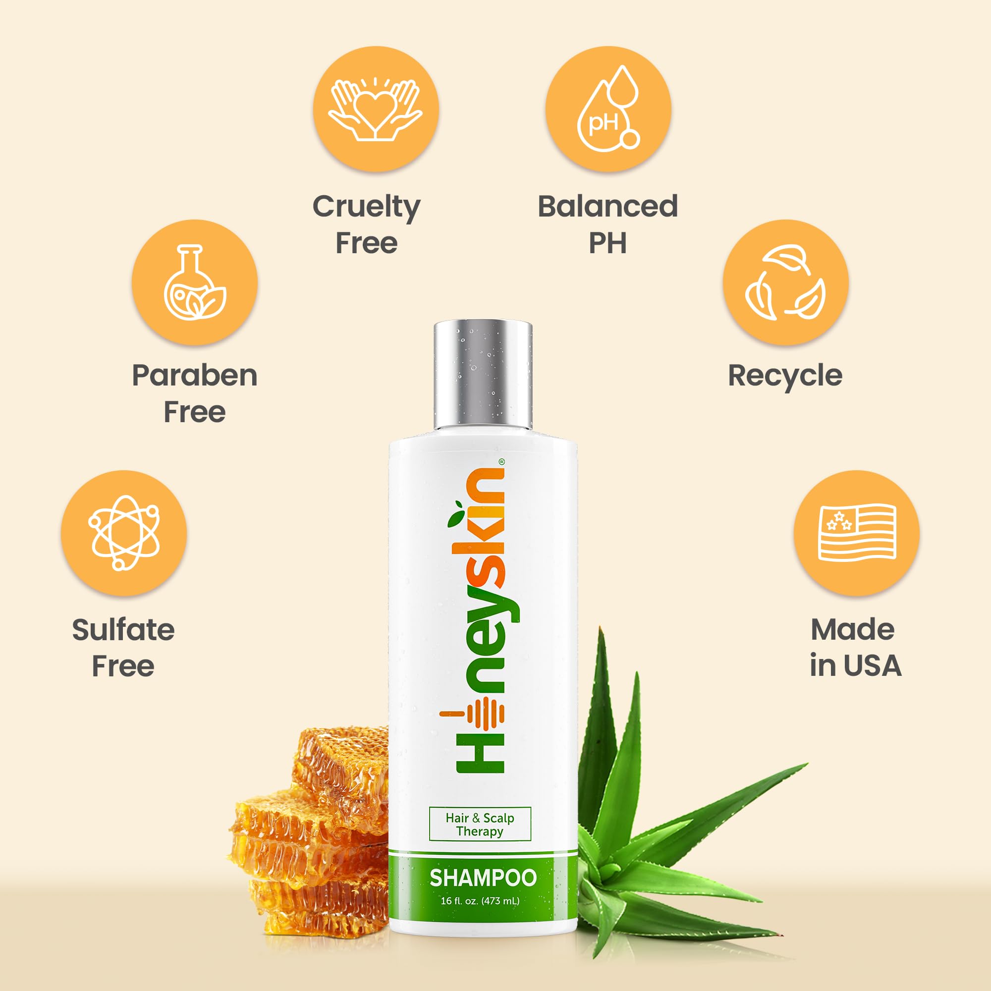 Honeyskin Hair Growth Shampoo color treated hair care preserves color and moisture