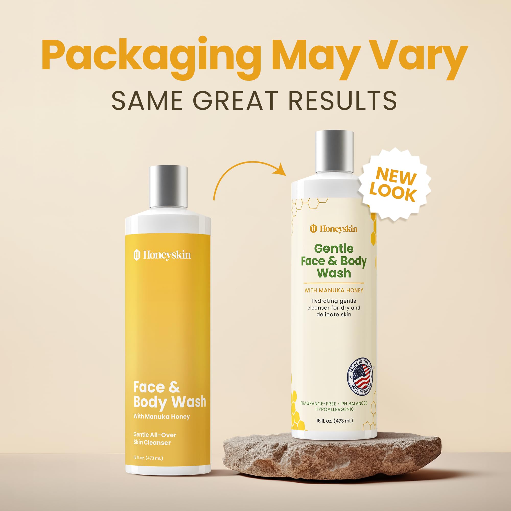Honeyskin Manuka Honey close-up highlighting deep hydration.