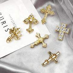 Hongliang 3D alloy cross charms for salon-grade, long-lasting nail designs