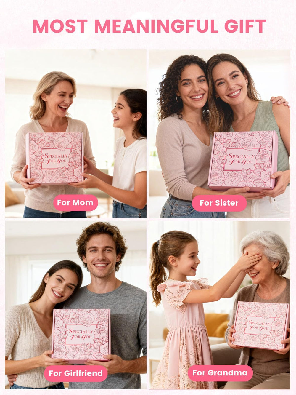honiitaa Rose Gift Box opened to reveal a thoughtful self care set