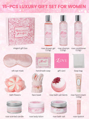 honiitaa Rose Shower Gel bottle highlighted for daily pampering