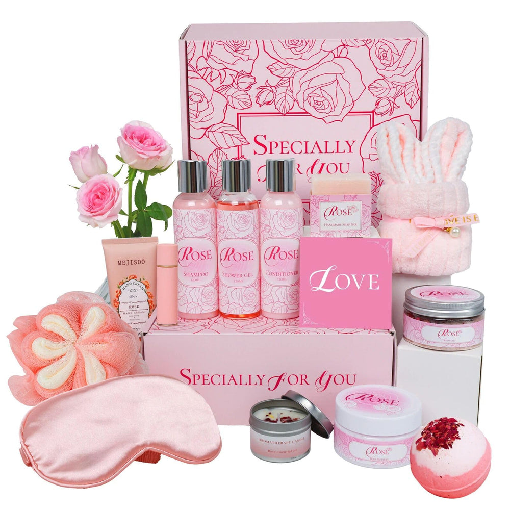honiitaa Rose Spa Set packaging shown as a gift ready presentation