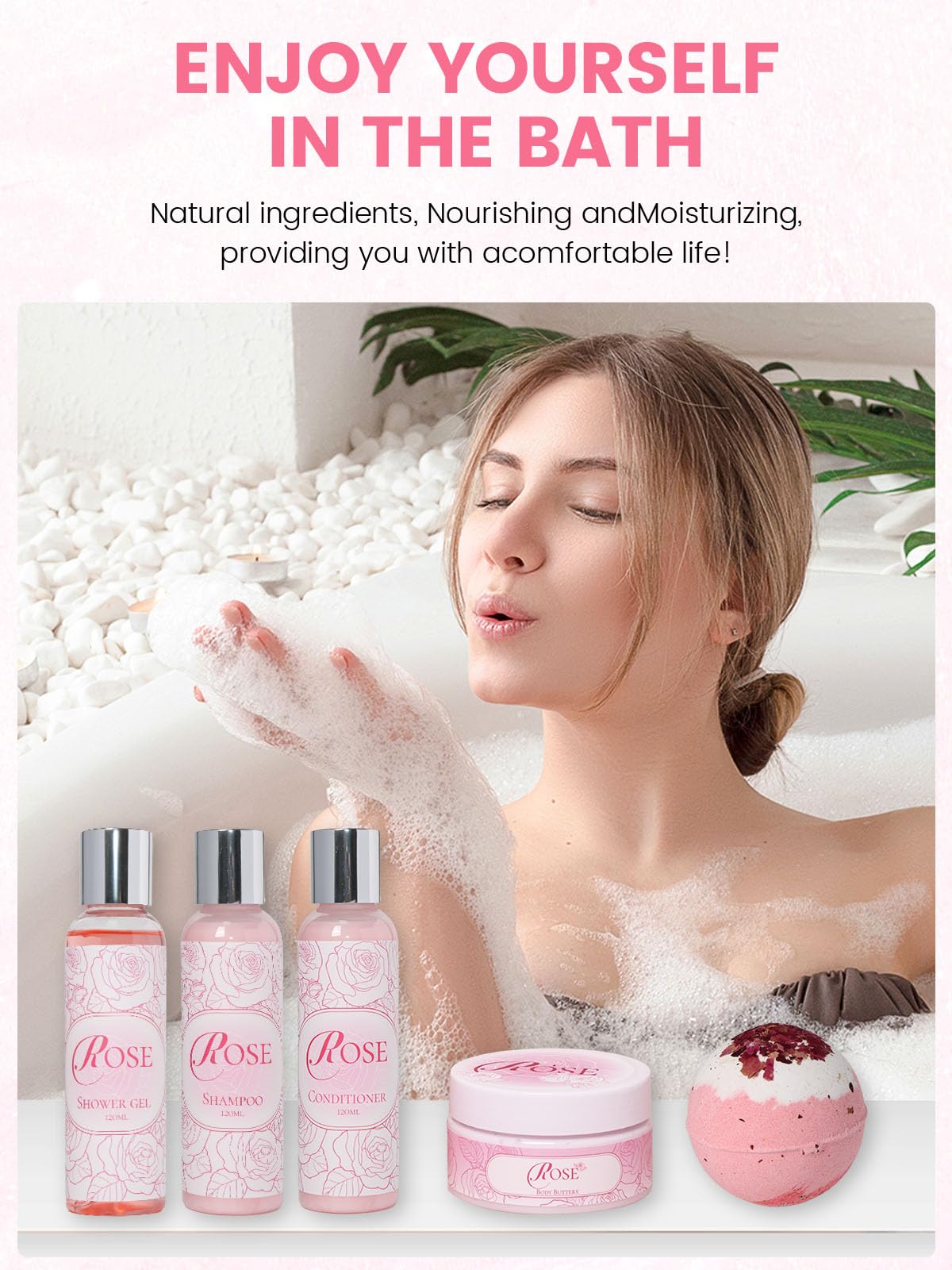 honiitaa Silk Eye Mask in pink promotes restful moments