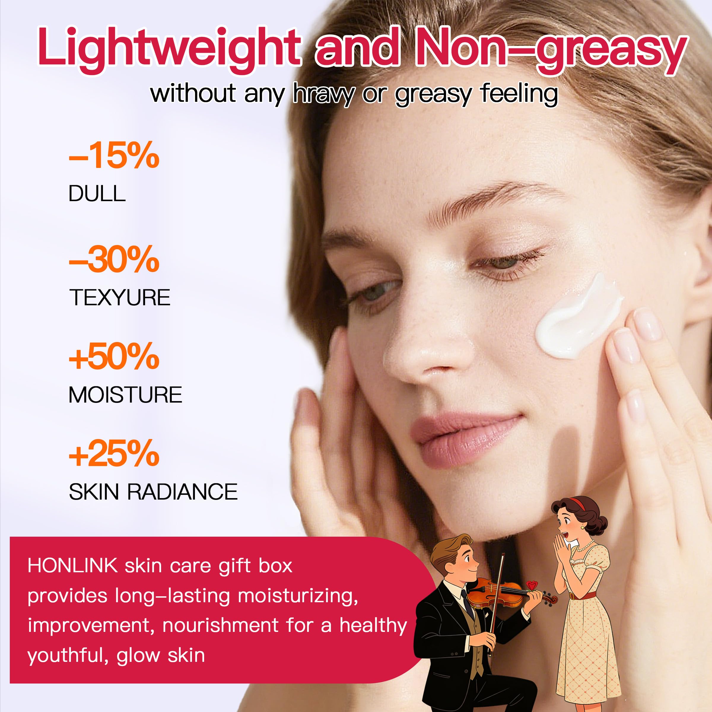 HONLINK Glown body lotion bottle for smooth, hydrated skin.