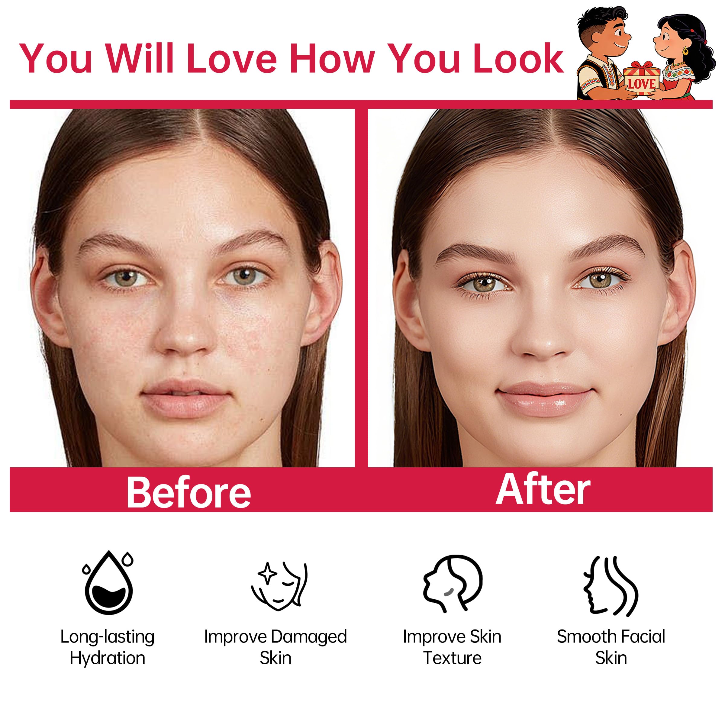 HONLINK Glown serum dropper highlighting vitamin C benefits.